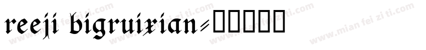 reeji bigruixian字体转换